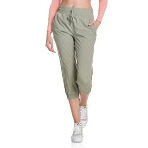 Kyodan Eucalyptus Climb Capri Joggers Sz PS Petite Small Zip Pockets 21"
